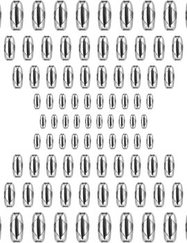 100Pcs Ball Chain Connector Stainless Steel Silver Beaded Chain Fits for1.6/2/2.4/3.2/4mm Beaded Ball Chain Clips