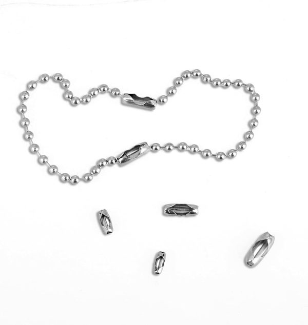100Pcs Ball Chain Connector Stainless Steel Silver Beaded Chain Fits for1.6/2/2.4/3.2/4mm Beaded Ball Chain Clips - Image 7