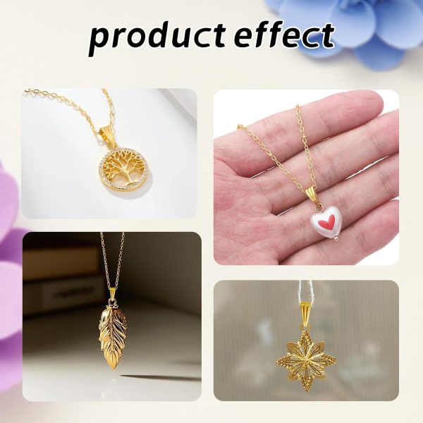 300pcs Pendant Clasp connectors bails for Necklace, Pinch Bail Clip Hook Charm Attachment Clasps for Jewelry Making DIY Crafts, Golden Necklace Clasp, Gold Clasp for Necklace, Necklace Connector - Image 6