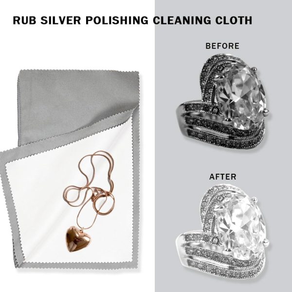 Qoaimu 4Pcs Polishing Cloth Large Cleaning Cloths for Gold Silver and Platinum Jewelry, Multi-Layer Jewelry Cleaning Cloth, Jewelry Polishing Cleaning Cloth 10" x 12" - Image 3