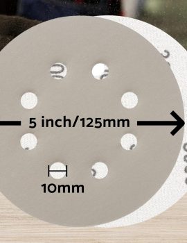 5 inch Wet Dry Sanding Discs Hook & Loop 54 pcs, 80 120 180 220 400 600 1000 2000 3000 Grit Silicon Carbide Orbital Sander Sandpaper Assortment with Tack Cloth, Automotive Wood Metal S&F STEAD & FAST