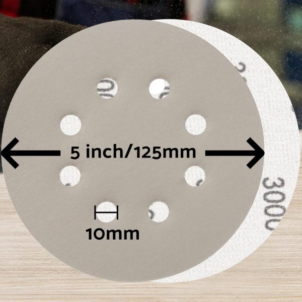 5 inch Wet Dry Sanding Discs Hook & Loop 54 pcs, 80 120 180 220 400 600 1000 2000 3000 Grit Silicon Carbide Orbital Sander Sandpaper Assortment with Tack Cloth, Automotive Wood Metal S&F STEAD & FAST - Image 2