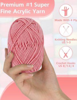 Coopay Yarn for Crocheting & Knitting, 25gx14 Colors Crochet Yarn 1071yd Acrylic Yarn for Crochet Animal Kit, Multicolor Yarn Kit 4ply Soft Yarn Set for Beginners/Professionals