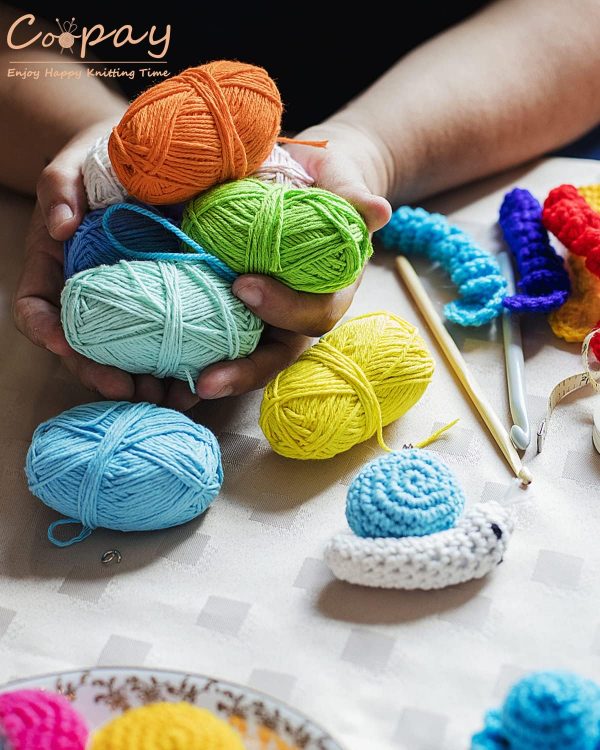 Coopay Yarn for Crocheting & Knitting, 25gx14 Colors Crochet Yarn 1071yd Acrylic Yarn for Crochet Animal Kit, Multicolor Yarn Kit 4ply Soft Yarn Set for Beginners/Professionals - Image 7