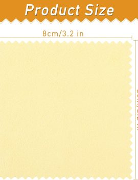Outus 50 Pack Jewelry Cleaning Cloth Silver Polishing Cloth Yellow Jewelry Cleaner for Pearl Gold Silver Platinum Brass Copper