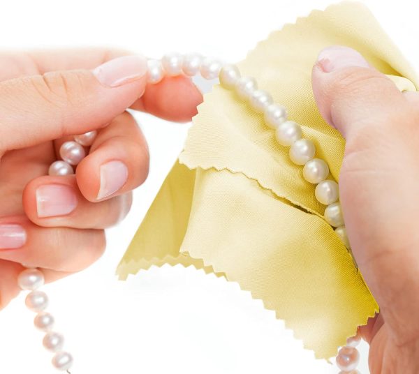 Outus 50 Pack Jewelry Cleaning Cloth Silver Polishing Cloth Yellow Jewelry Cleaner for Pearl Gold Silver Platinum Brass Copper - Image 4